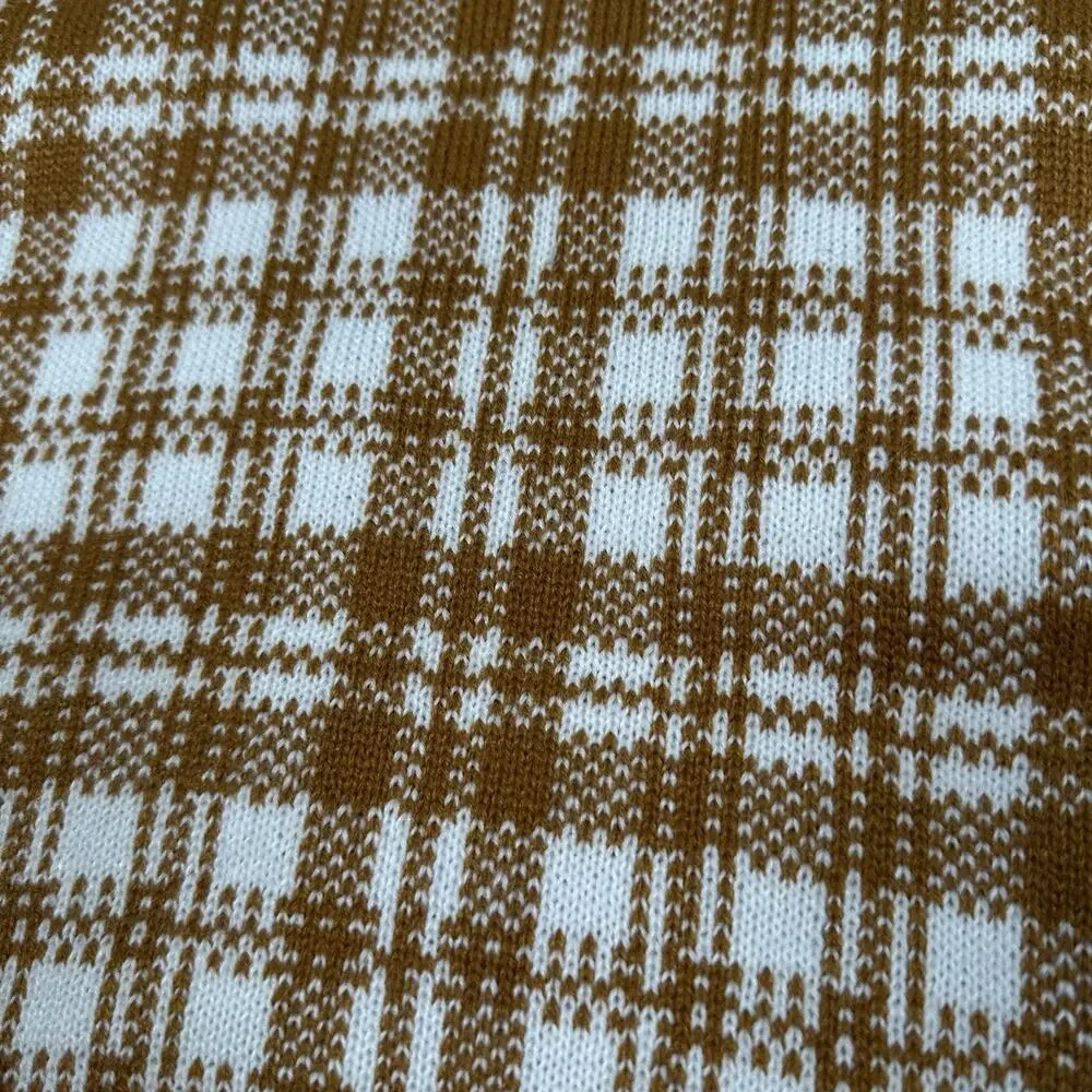NWT Timberland Wheat & Ivory Buffalo Plaid Unisex Winter Scarf 62”